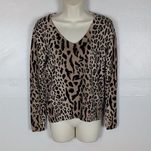ATM Anthony Thomas Melillo Leopard Print Sweater